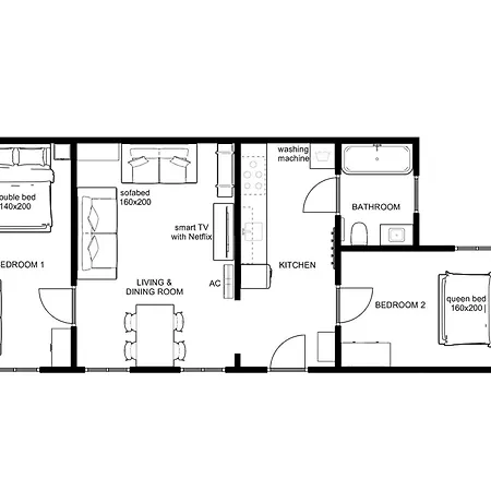 Appartement Kalvin 2bdr With Ac Boedapest